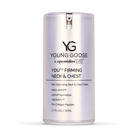 Young Goose Youth Firming Neck and Chest treatment for less wrinkles and smoother skin bottle