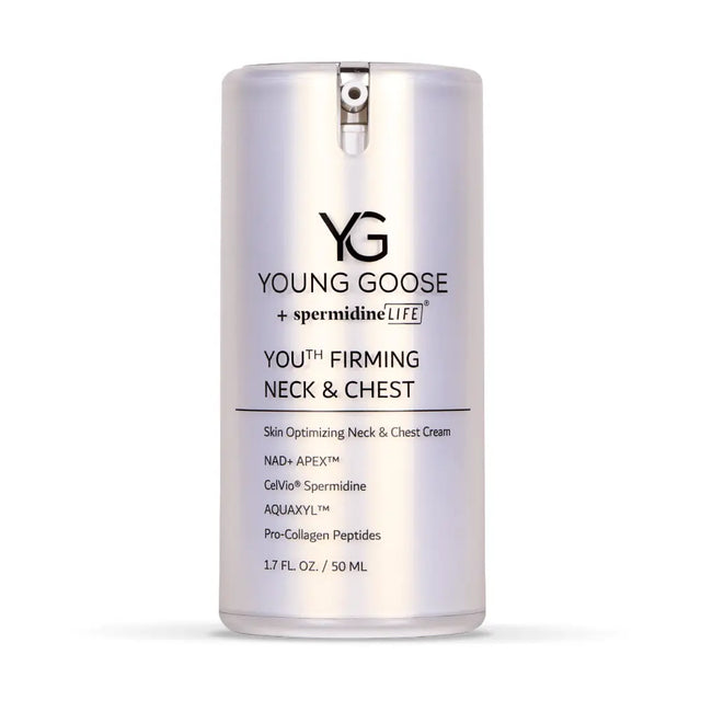 Young Goose Youth Firming Neck and Chest treatment for less wrinkles and smoother skin bottle